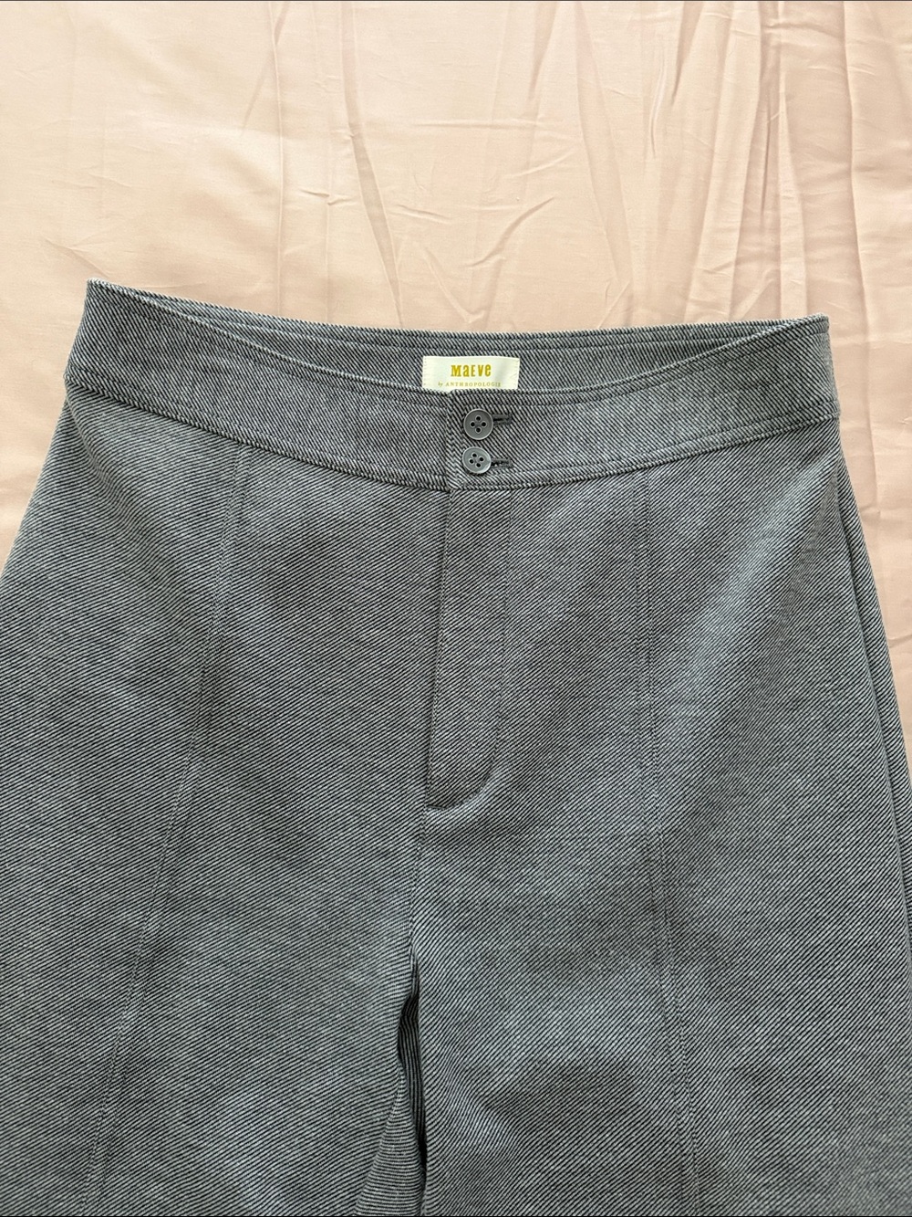 Maeve Charcoal Tailored High-Waist Pants